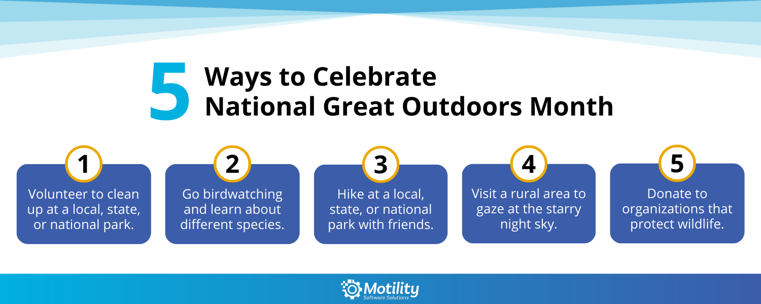How can I celebrate National Great Outdoors Month (1500 × 600 px)