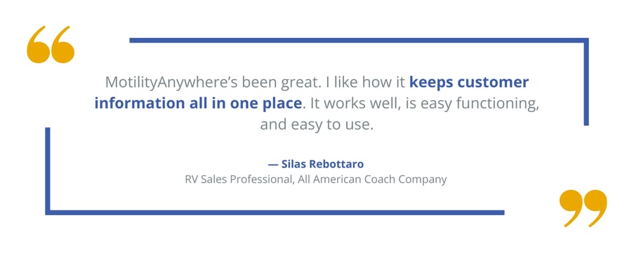 MotilityAnywhere customer quote from Silas Rebottaro